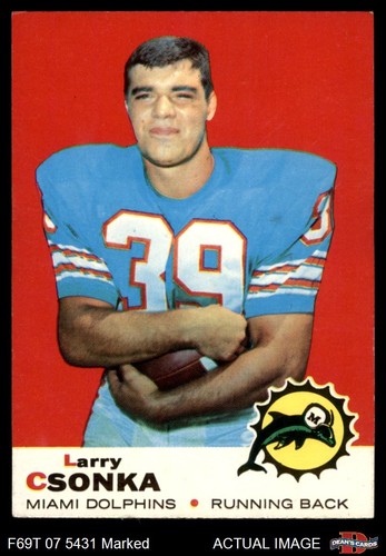 1969 topps 120 larry csonka - larry,